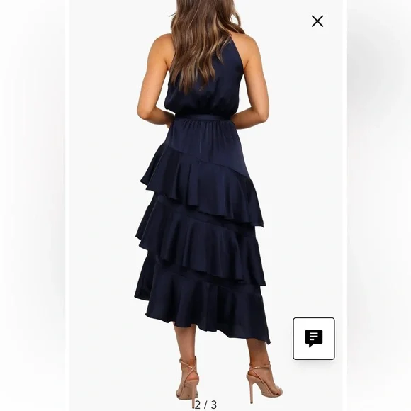 Petal & Pup Navy Seychelle Asymmetric Tiered
Cocktail Party Dress Size 12 NWT - Picture 2 of 11